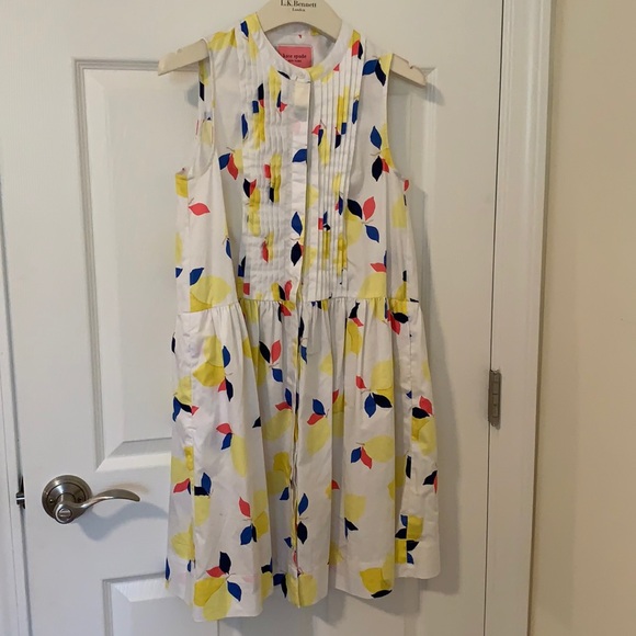 Kate Spade New York lemons summer button down dress - Picture 2 of 7